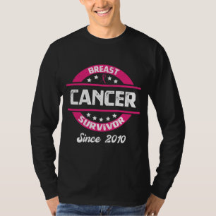 Camiseta Sensibilização Sobrevivente do Câncer da Mama Desd