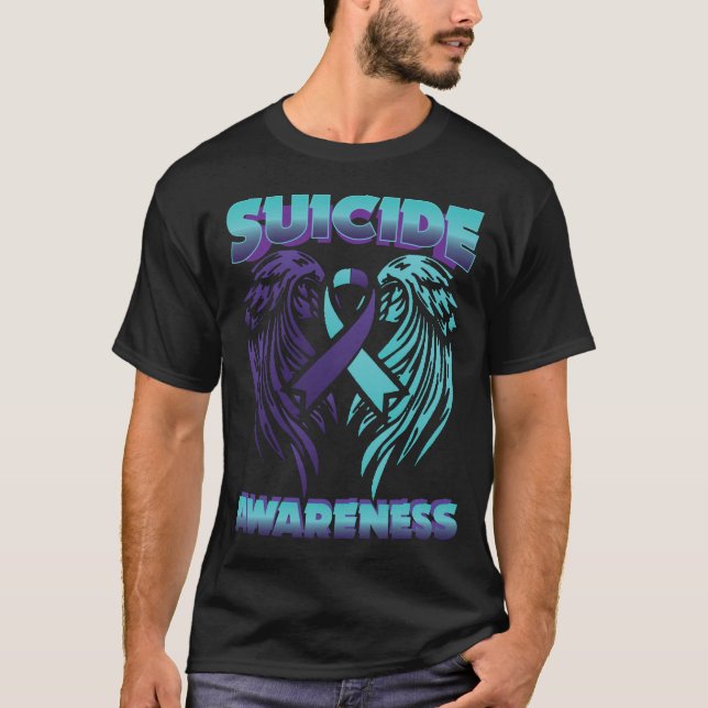 Camiseta Sensibilização Suicida Alas de Fita Prevenção Suic (Frente)