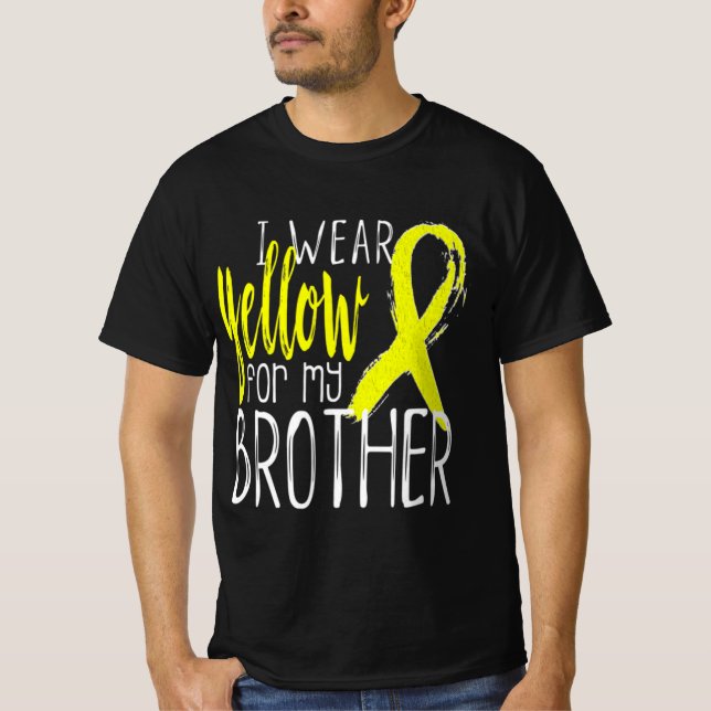 Camiseta Sensibilização Suicida Eu Visto Amarelo Para O Meu (Frente)