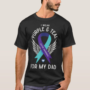 Camiseta Sensibilização Suicida Eu Visto Teal E Purple Para