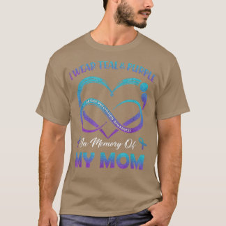 Camiseta Sensibilização Suicida Eu Visto Teal & Purple Em M