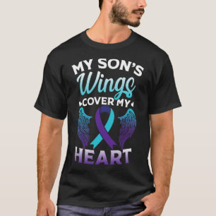Camiseta Sensibilização Suicida Memória Do Coração Cobrir D