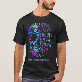 Camiseta  Sensibilização Suicida Nenhuma história deve acab