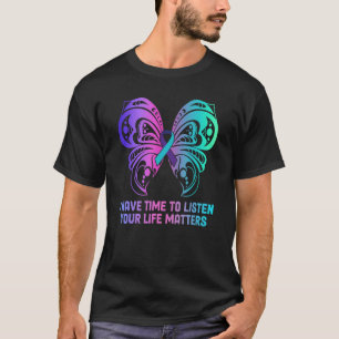 Camiseta Sensibilização Suicida Saúde Mental Eu Tenho Tempo