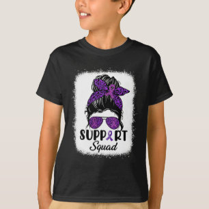 Camiseta Sensibilização Suporte Esquadrão Má Cabelo de Arma