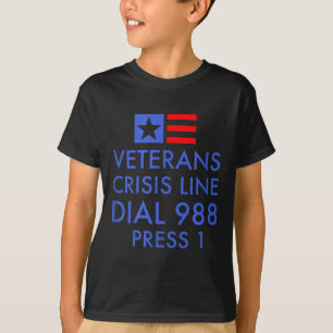 Camiseta Sensibilização Veterana Para O Suicídio - 988 Shir