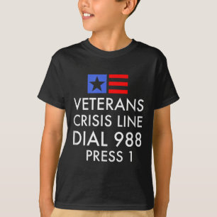 Camiseta Sensibilização Veterana Para O Suicídio - 988 Shir