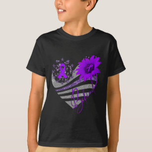 Camiseta Sensibilizar para a sobredosagem Roxo de girassol