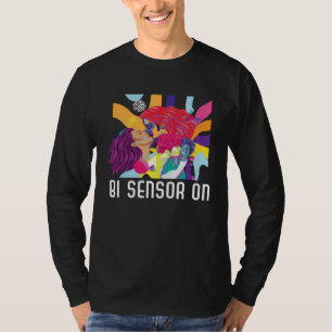 Camiseta Sensor Bi Ligado ao Arco-íris do Orgulho Bissexual