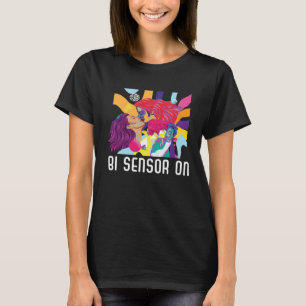 Camiseta Sensor Bi Ligado Arco-íris Orgulho Bissexual Bisse
