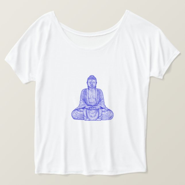 Camiseta Sentado Buddha (Frente do Design)