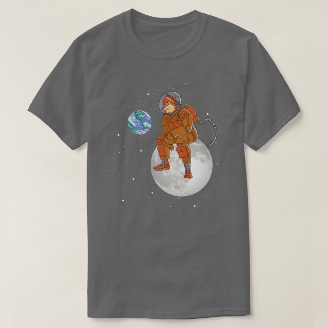 Camiseta Sentado Na Lua Observando A Terra (Frente do Design)