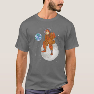 Camiseta Sentado Na Lua Observando A Terra