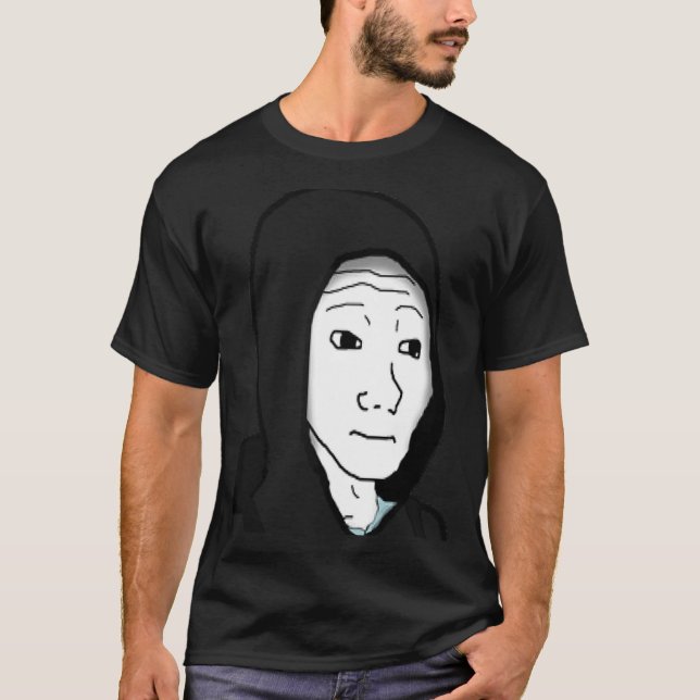 Camiseta Sente Cara Wojak Meme Doomer 1 (Frente)