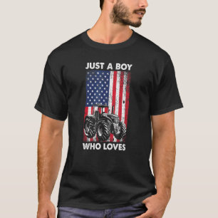 Camiseta Sente-Nos Sinalizador Apenas Um Menino Que Ama Tra