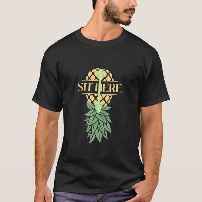 Camiseta Sente-se aqui de cabeça para baixo, Swingers de ab (Frente)