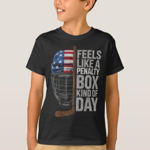 Camiseta Sente-se como um dia de caixa de penalidade de hóq