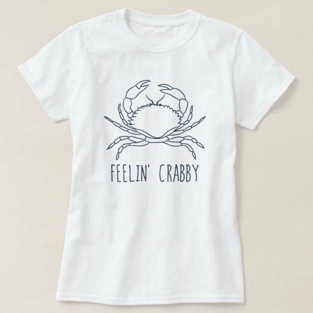 Camiseta Sente-se Crabby? (Frente do Design)