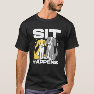 Camiseta Sente-Se Pet Sitter Animal Sentado Pet Sentado Sen