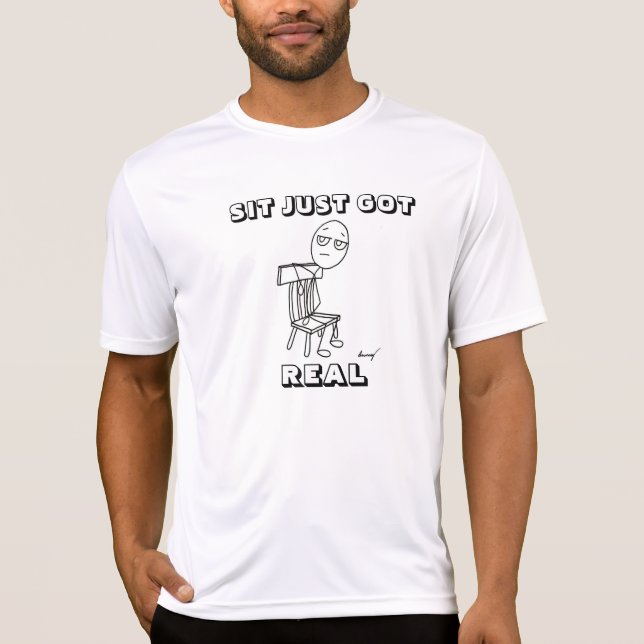 Camiseta SENTE SENTA TEM REAL Mens Performance Tee (Frente)