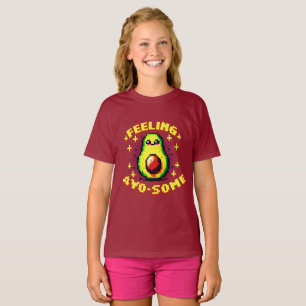 Camiseta Sentimento Avo-some - Engraçado Pixel Art Avocado 