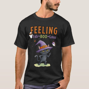 Camiseta Sentimento de Dia de as Bruxas engraçado de Gato M