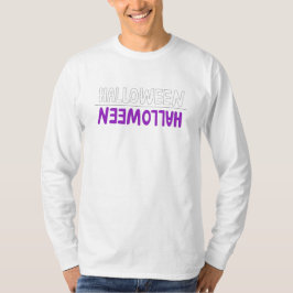 Camiseta Sentimento de Texto Whimsical do Halloween Roxo Vi
