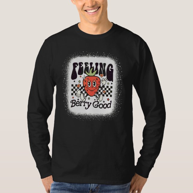 Camiseta Sentimento Retro de Morango Berry Bom Mentalidade  (Frente)