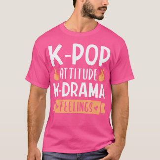 Camiseta Sentimentos De K-Drama De Atitude De K-Pop Para O