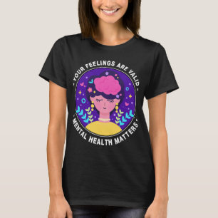 Camiseta Sentimentos São Válidos Mental Saúde Consciência M