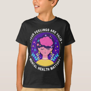 Camiseta Sentimentos São Válidos Mental Saúde Consciência M