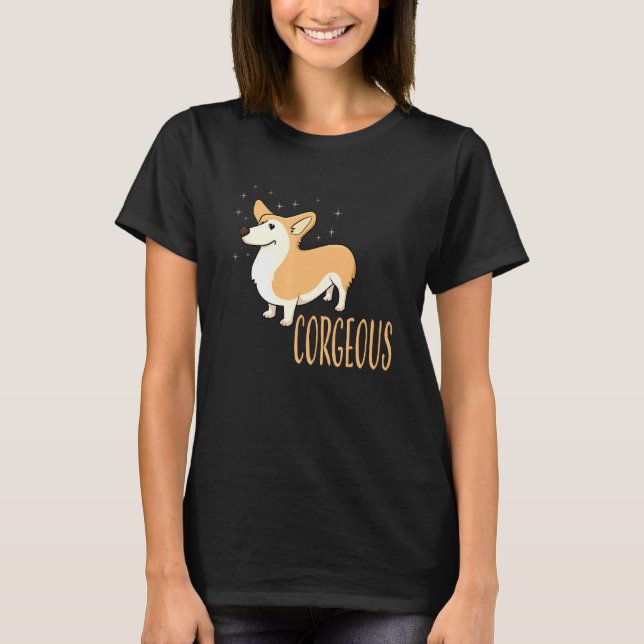 Camiseta Sentindo Corgi Deslumbrante (Frente)