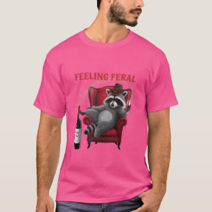 Camiseta Sentindo Gambá Engraçado Furioso Guaxinim