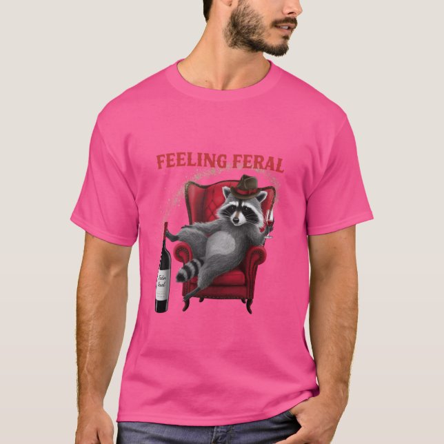 Camiseta Sentindo Gambá Engraçado Furioso Guaxinim (Frente)