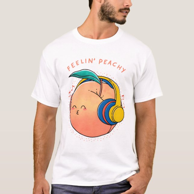 Camiseta Sentindo-me Pêssego  (Frente)
