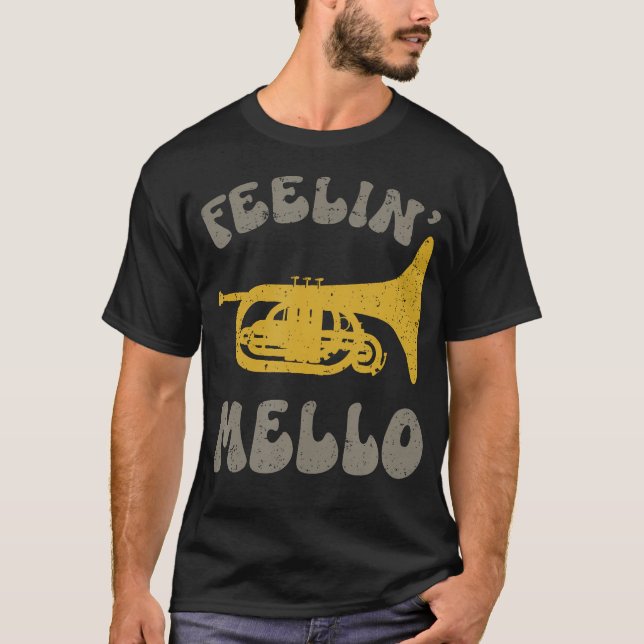 Camiseta Sentindo Mello Para Mellofone de Trompete Mellow (Frente)