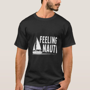 Camiseta Sentindo o Gráfico de Navegação de Nauti