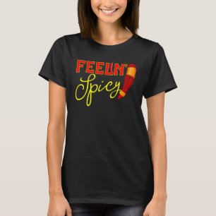 Camiseta Sentindo Picante para Fãs de Comer Pimenta Malague