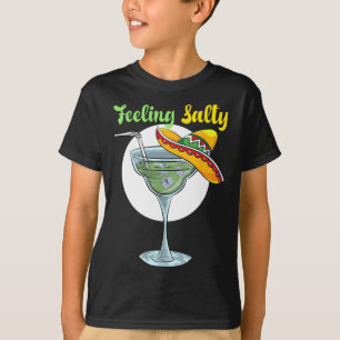 Camiseta Sentindo Salgado Engraçado Margarita Bebendo Mexic