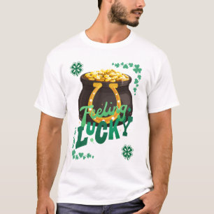 CAMISETA SENTINDO-SE COM SORTE, DIA DE SÃO PATRÍCIO