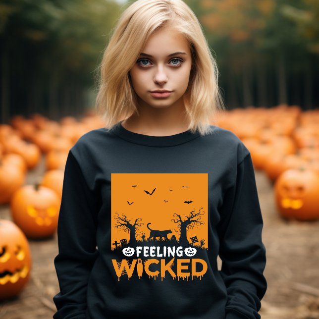 Camiseta Sentindo-se Wicked Halloween (Criador carregado)