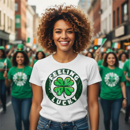 Camiseta Sentindo Sorte - Dia de São Patrício