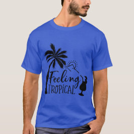Camiseta Sentindo T-Shirt Básico Escuro tropical