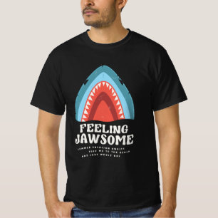 Camiseta Sentindo Tubarão Jawsome Funny Summer Puns Negros