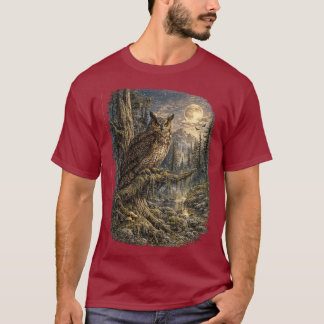 Camiseta Sentinela ao Luar – Coruja Grande Vintage
