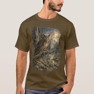 Camiseta Sentinela ao Luar – Coruja Grande Vintage