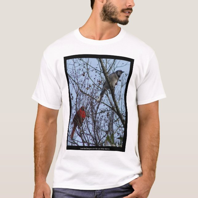 Camiseta Sentinels Blue Jay e Cardeal por Lee Hiller (Frente)