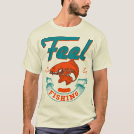 Camiseta Sentir a pesca do T-Shirt Básico Masculino