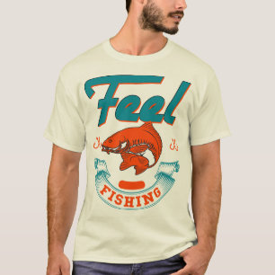 Camiseta Sentir a pesca do T-Shirt Básico Masculino