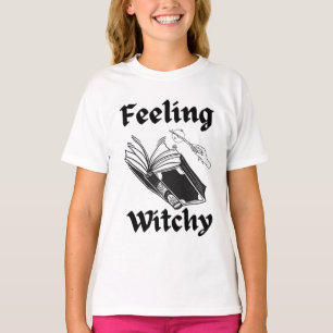 Camiseta Sentir bruxa Dia de as Bruxas engraçado de livro o